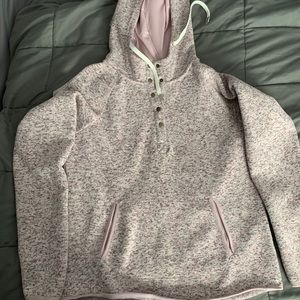 Half button hoodie
